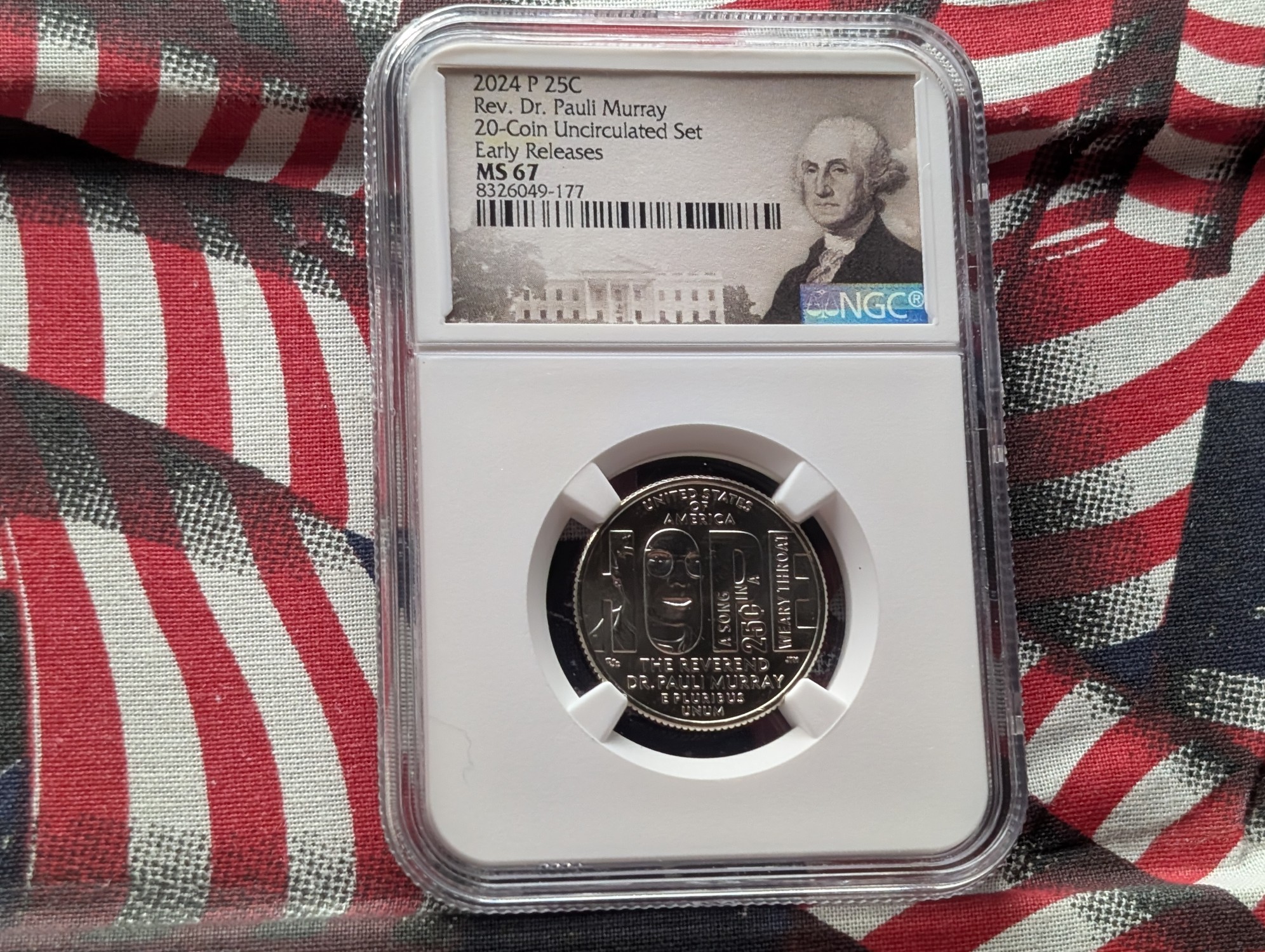 2024-P Rev. Dr. Pauli Murray Quarter NGC MS67 - Early Release