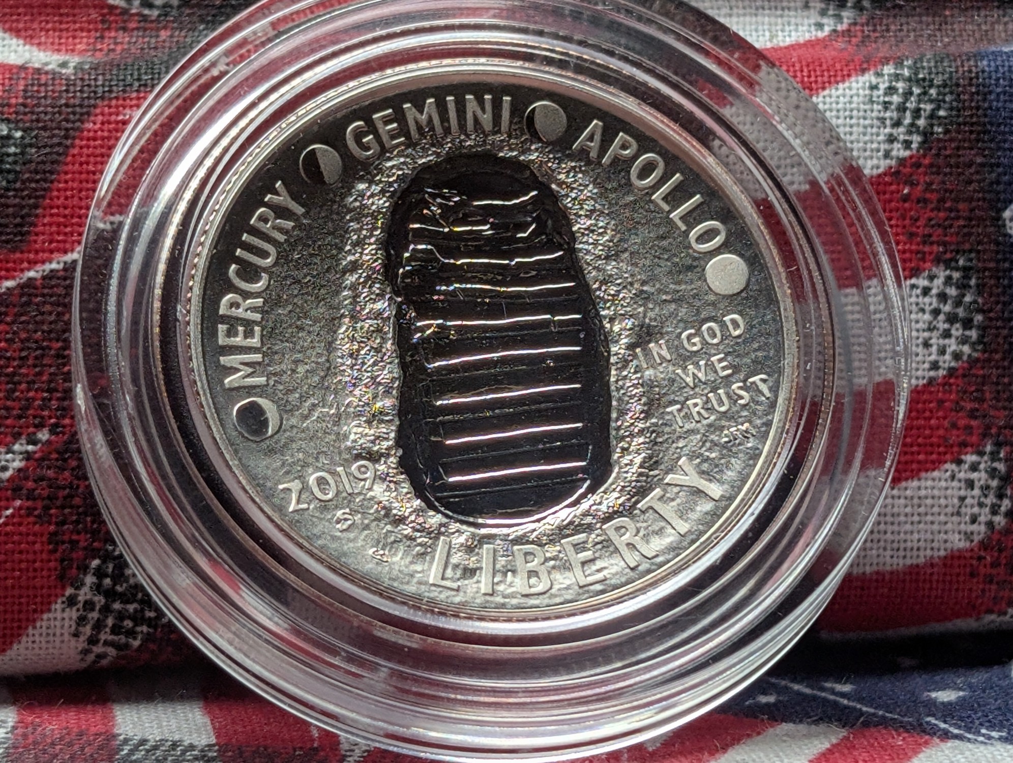 2019-S PROOF Apollo Commemorative Clad Half Dollar in Government Capsule