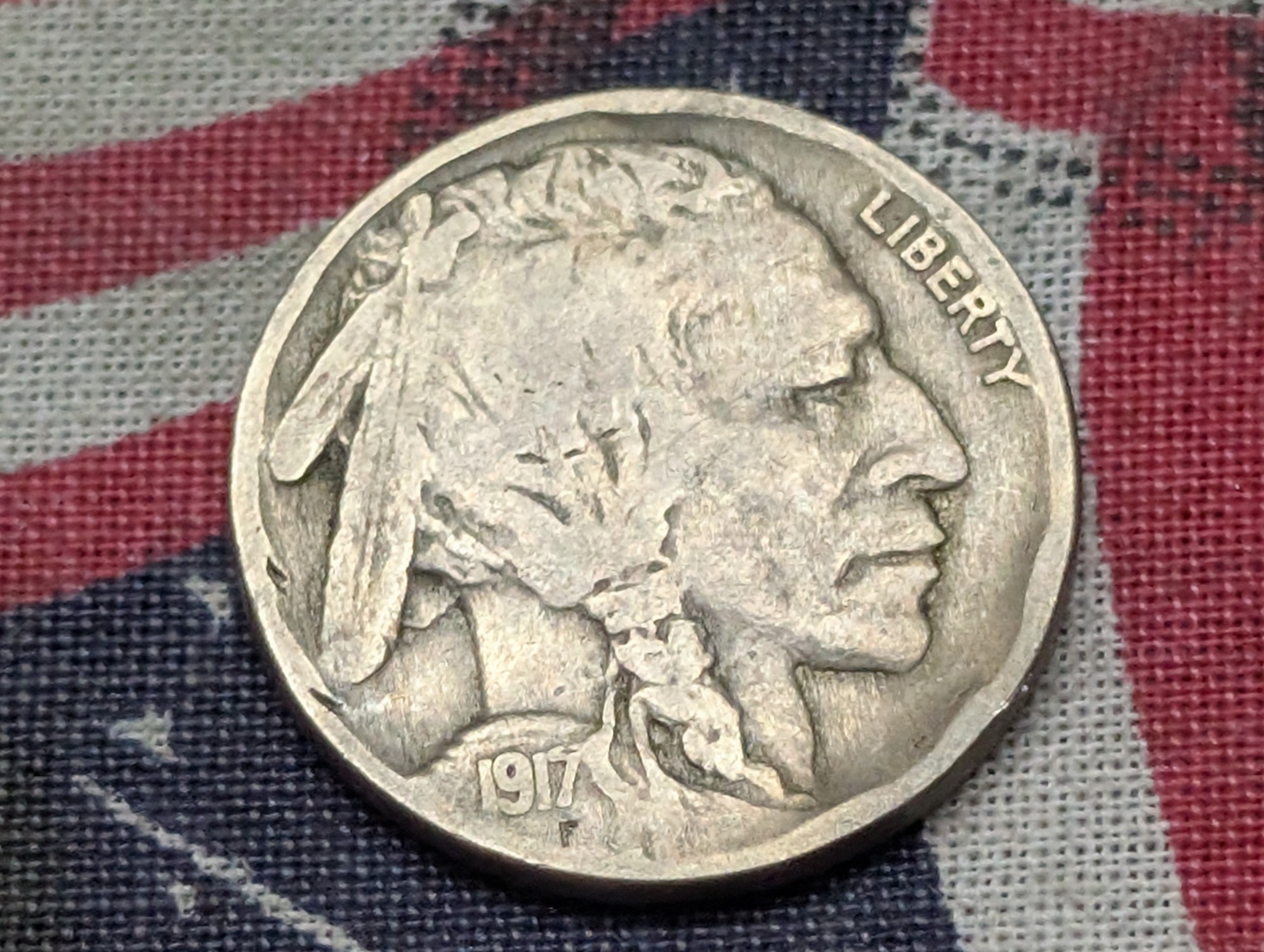 1917 Indian Head Buffalo Nickel - FINE