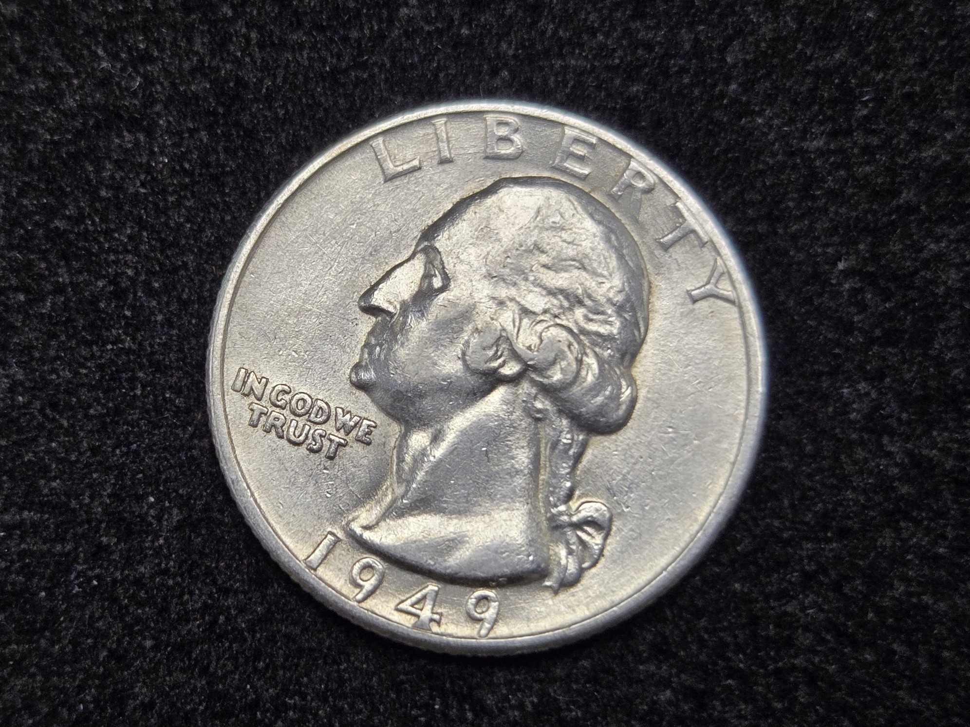 BU - 1949-D Washington 90% Silver Quarter