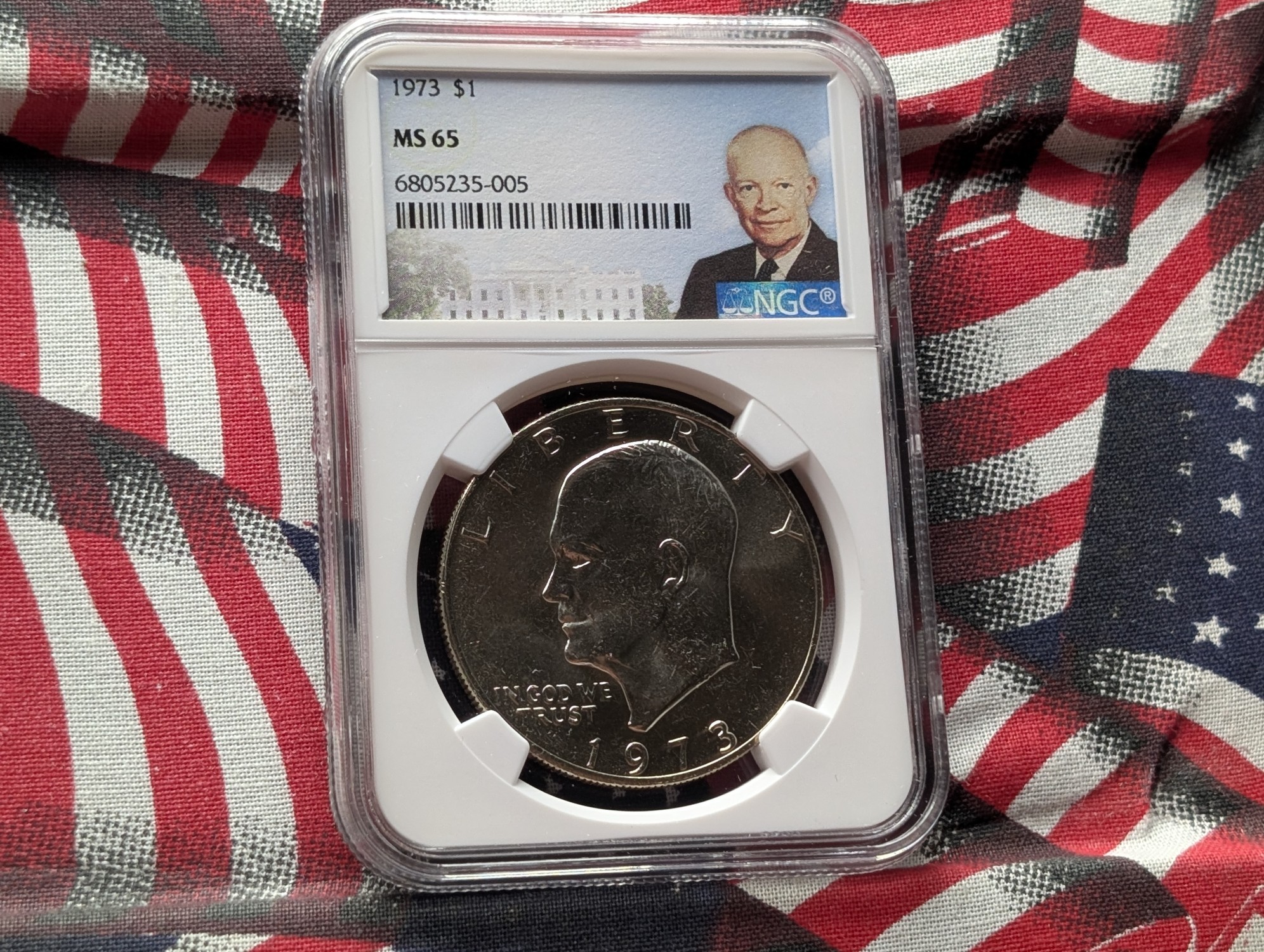 1973 Eisenhower Dollar NGC MS65