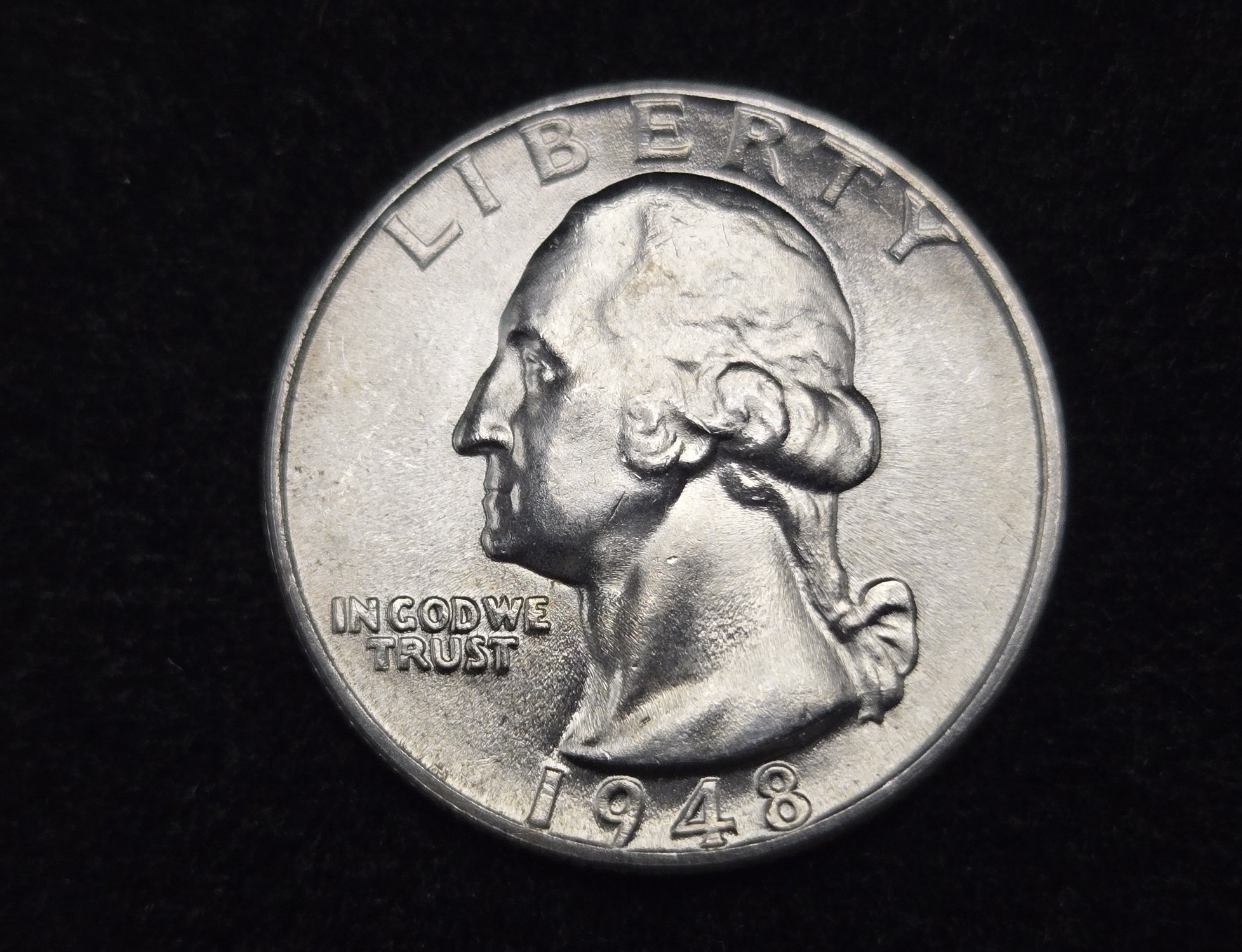 BU - 1948 Washington 90% Silver Quarter