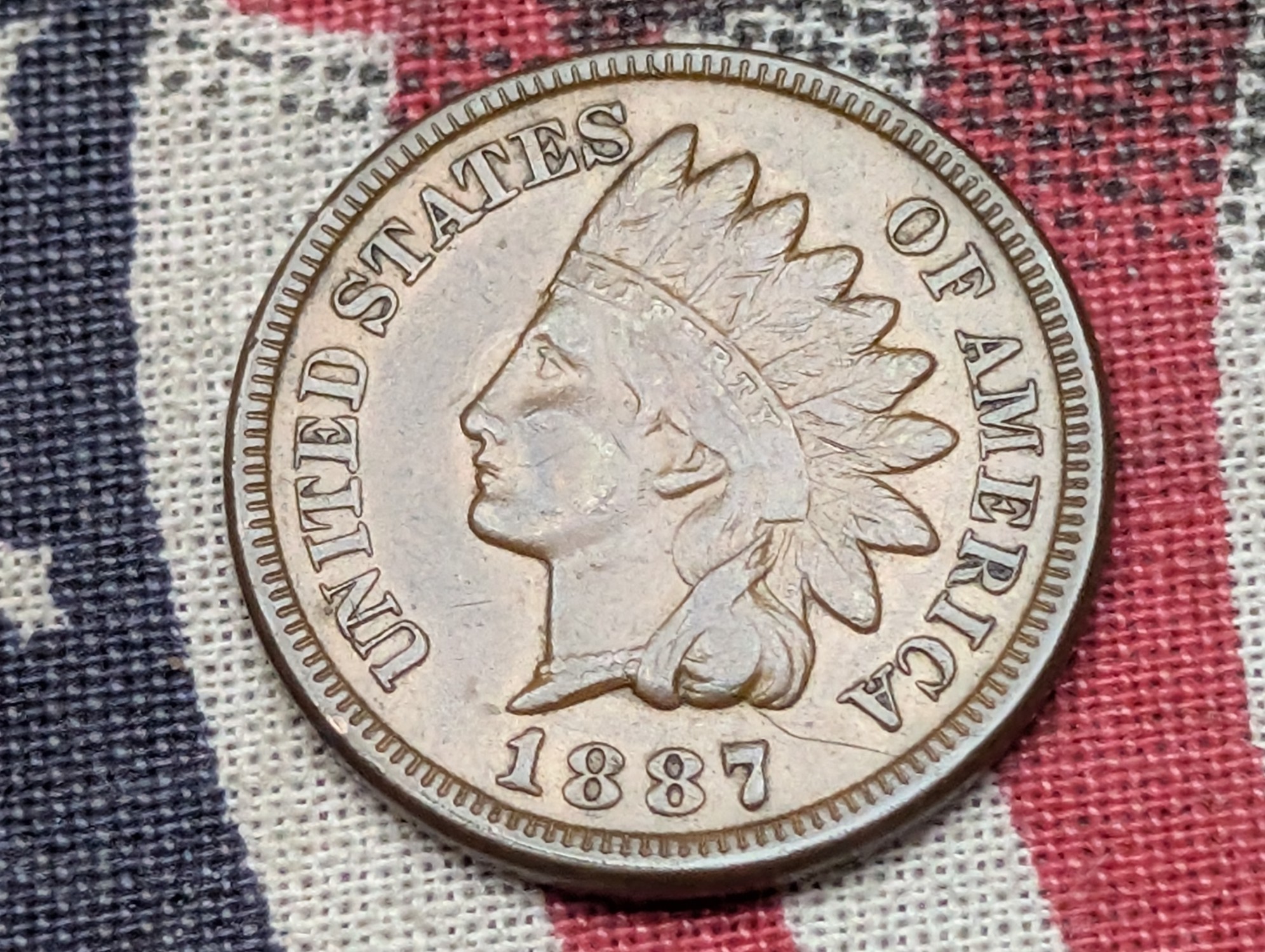 XF - 1887 Indian Head Cent