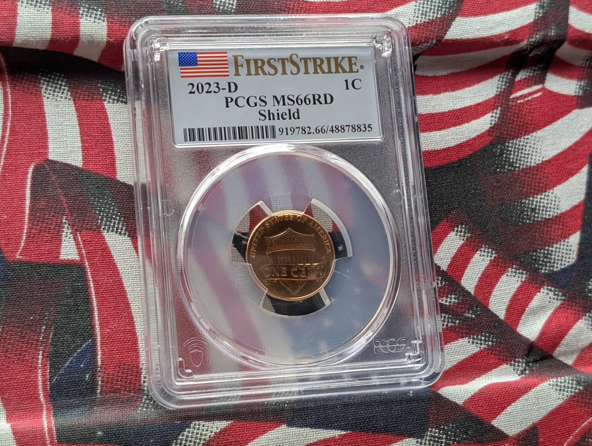 2023-D Lincoln Shield Cent PCGS MS66 RD - First Strike