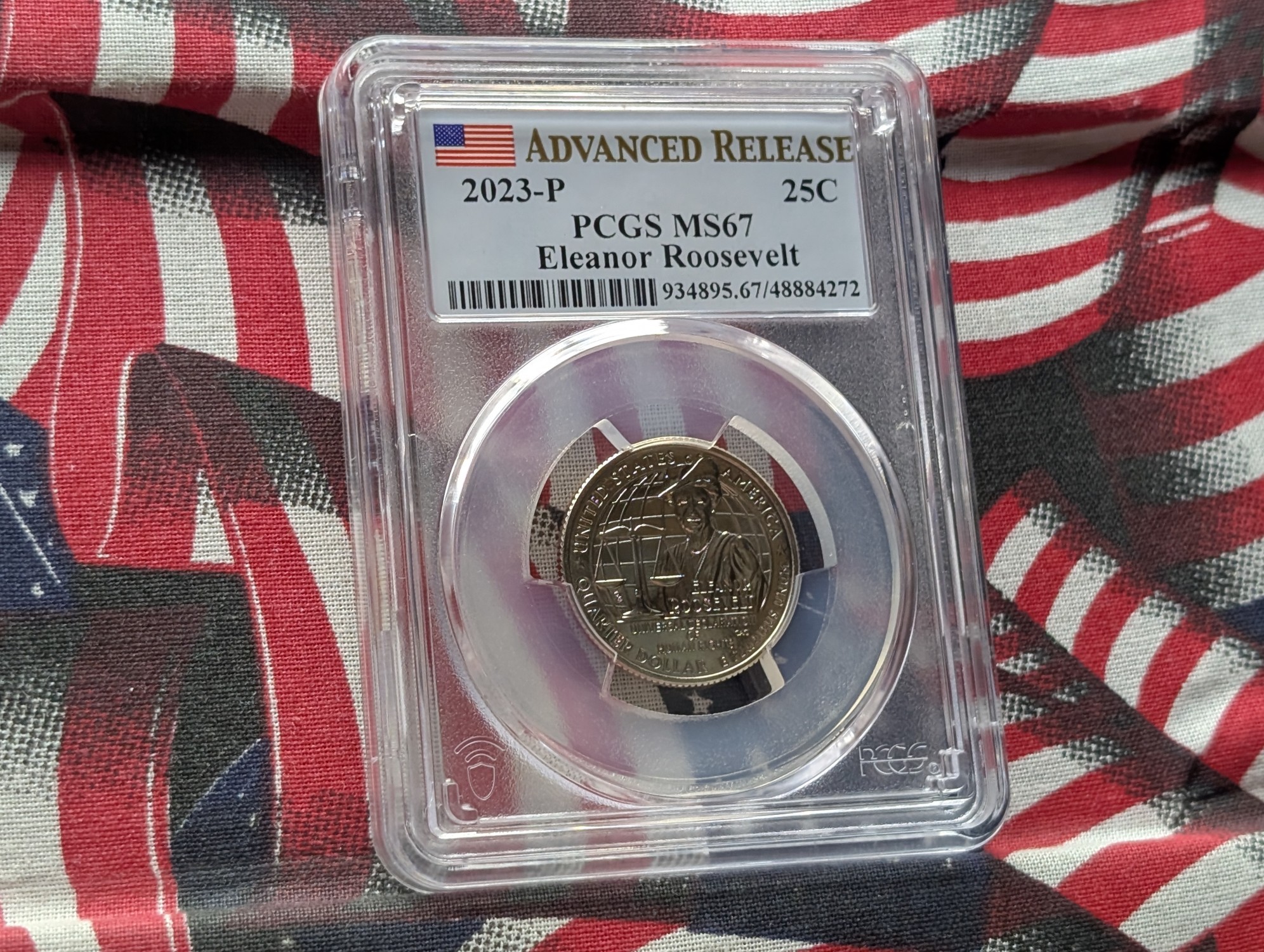 2023-P Eleanor Roosevelt Quarter PCGS MS67 - Advanced Release