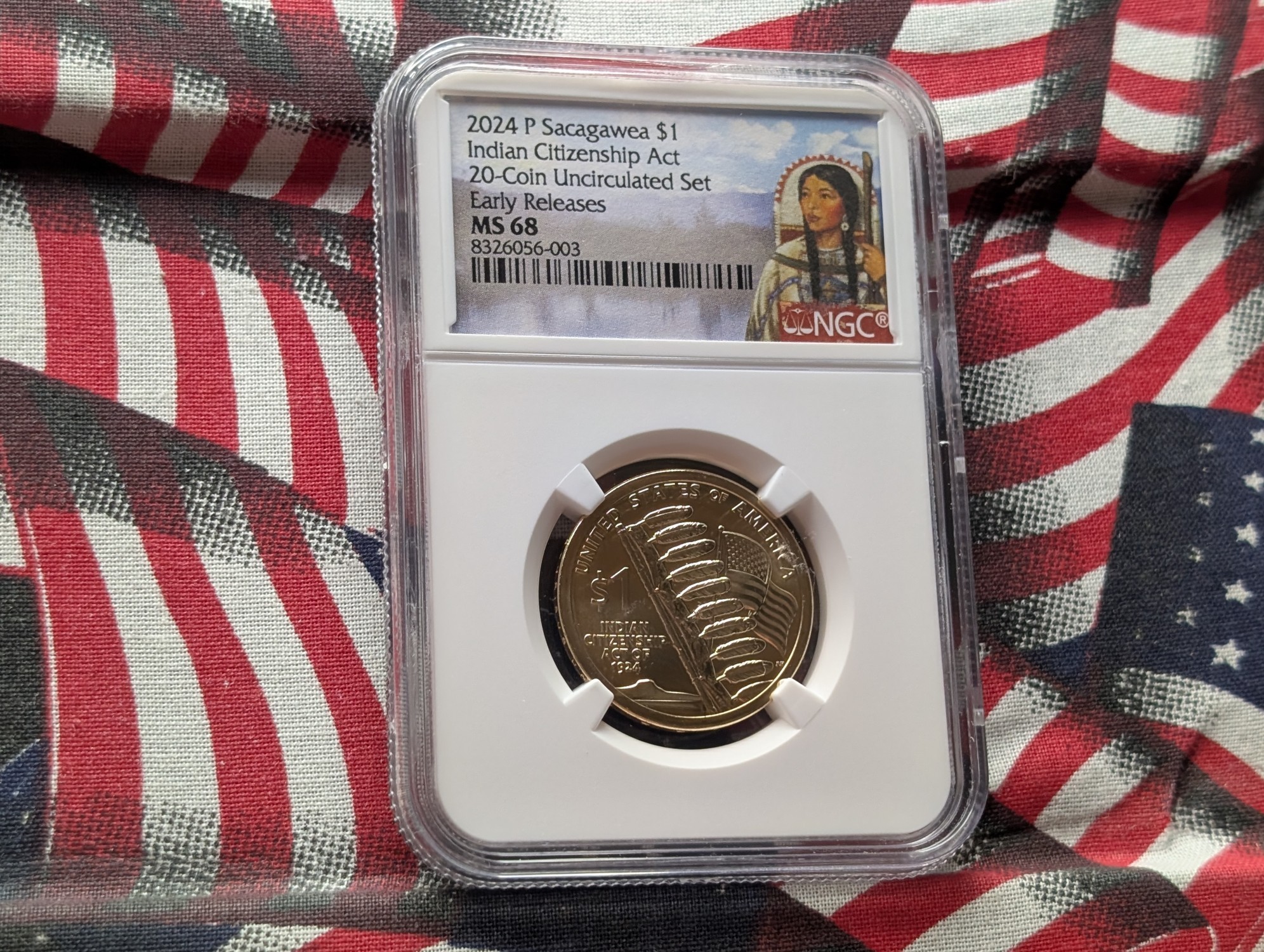2024-P Sacagawea Indian Citizenship Act Dollar NGC MS68 - Early Release