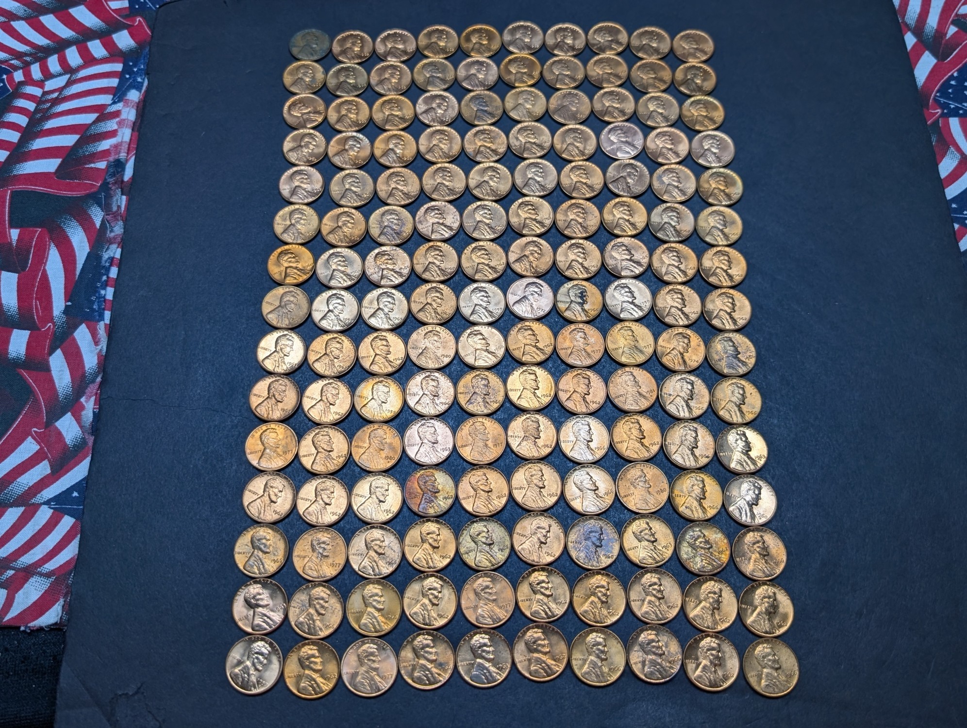 (150) Pre-1982 Lincoln Memorial Cents - Shiny