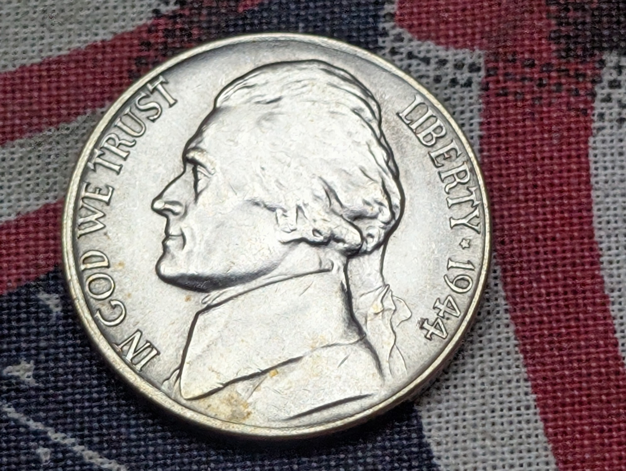BU - 1944-P Jefferson 35% Silver Wartime Nickel