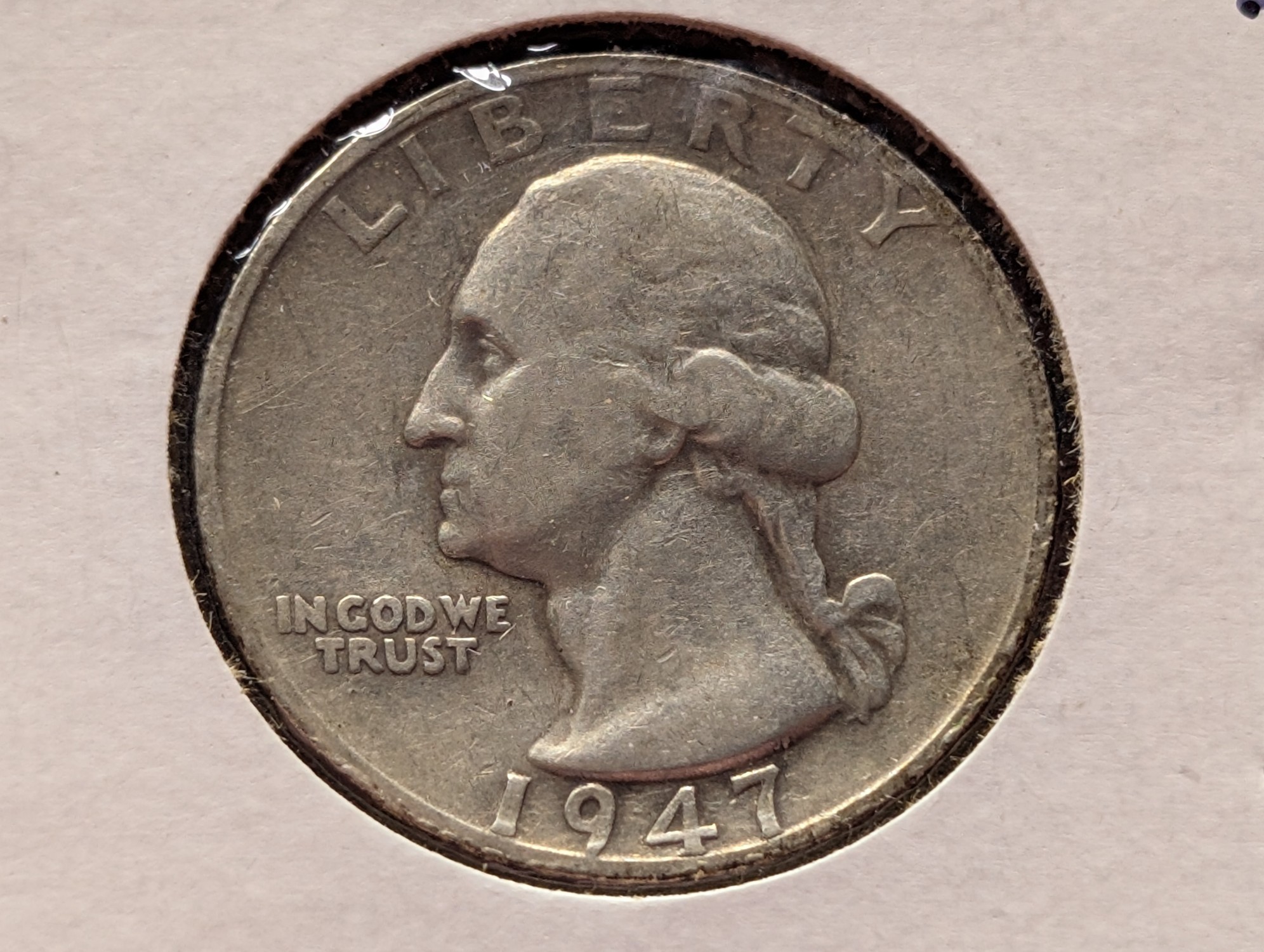 1947-S Washington 90% Silver Quarter