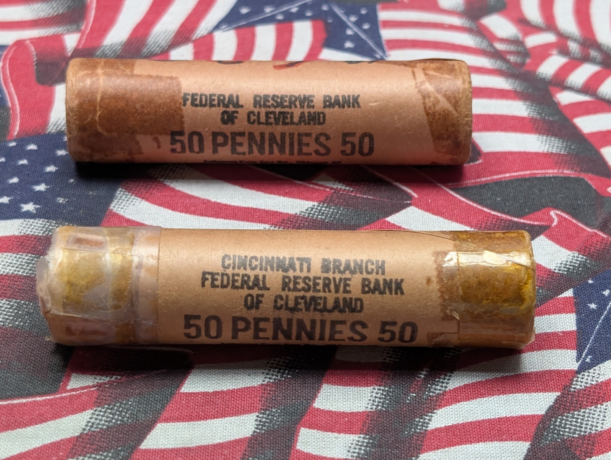 Roll of 1963-D and Roll of 1963-P Lincoln Cents