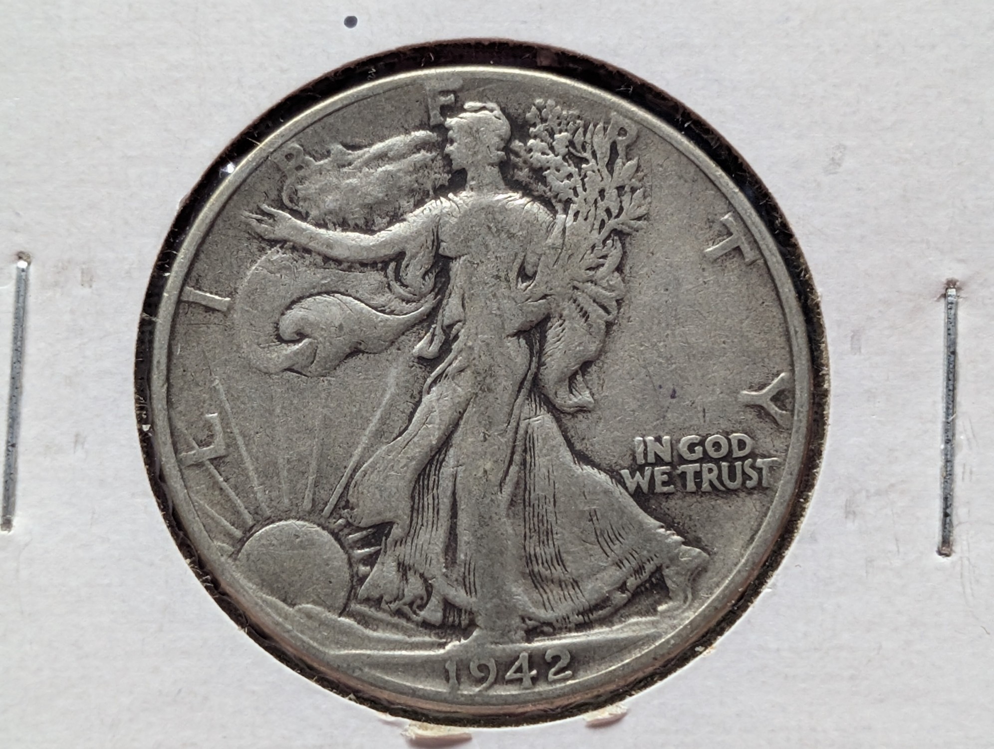 1942 Walking Liberty 90% Silver Half Dollar
