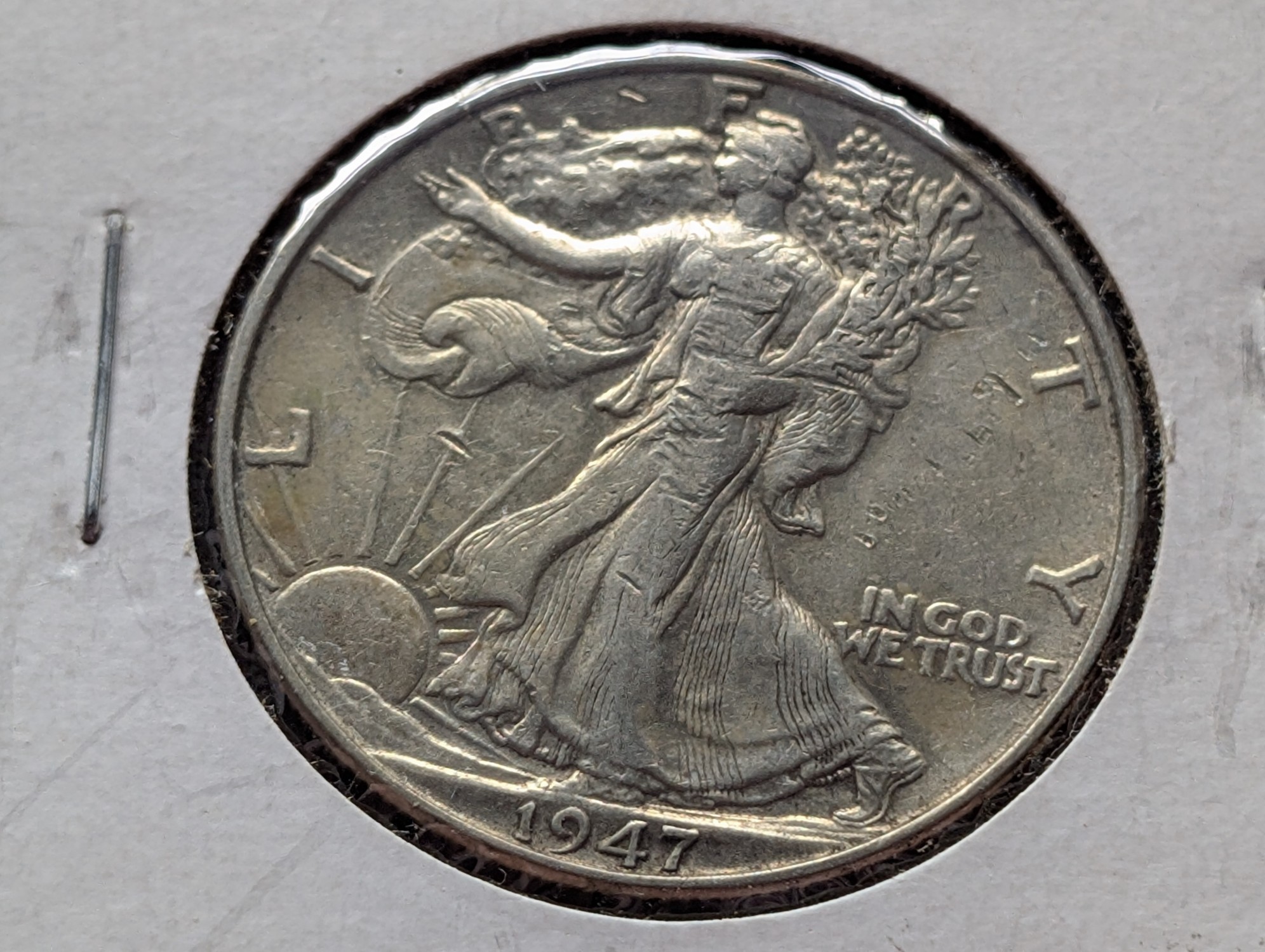 1947 Walking Liberty 90% Silver Half Dollar