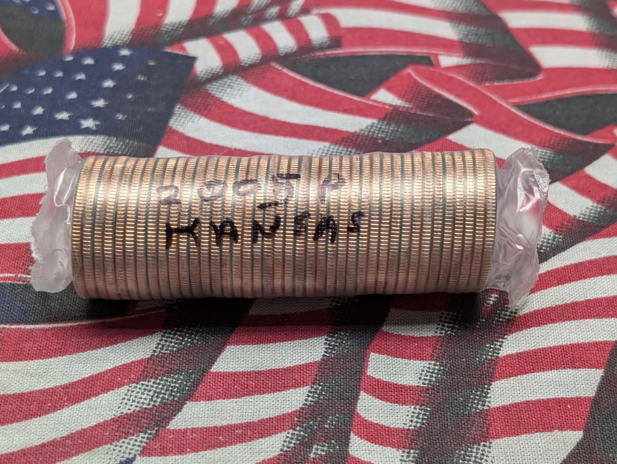Shrink Wrapped Roll of 2005-P Kansas State Quarters