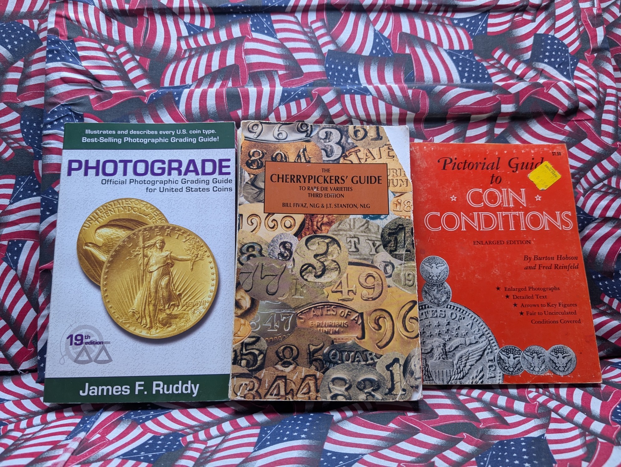 (3) Coin Books, Pictorial Guide to Coin Conditions, The Cherry pickers' Guide and Photo grade