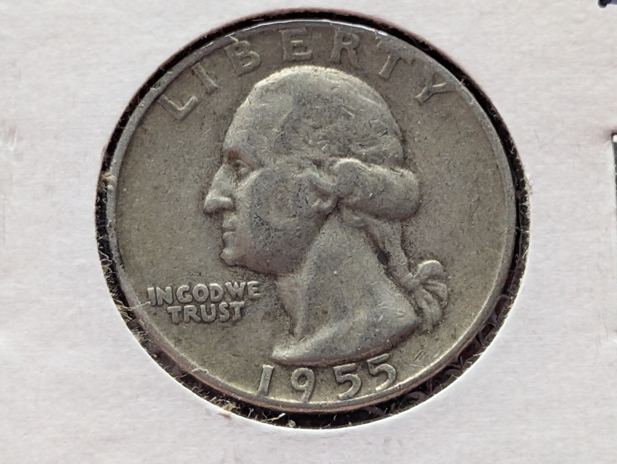 1955-D Washington 90% Silver Quarter