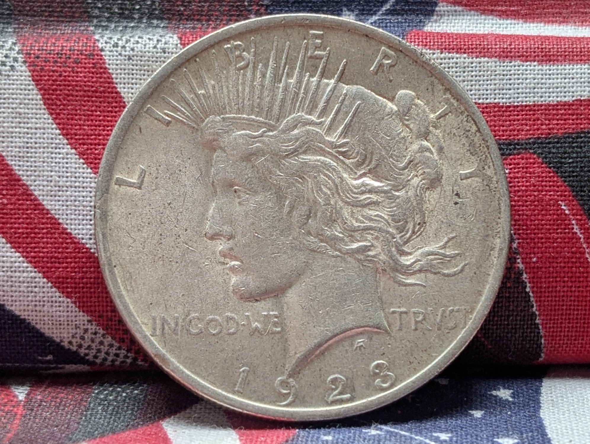 1923 Peace 90% Silver Dollar