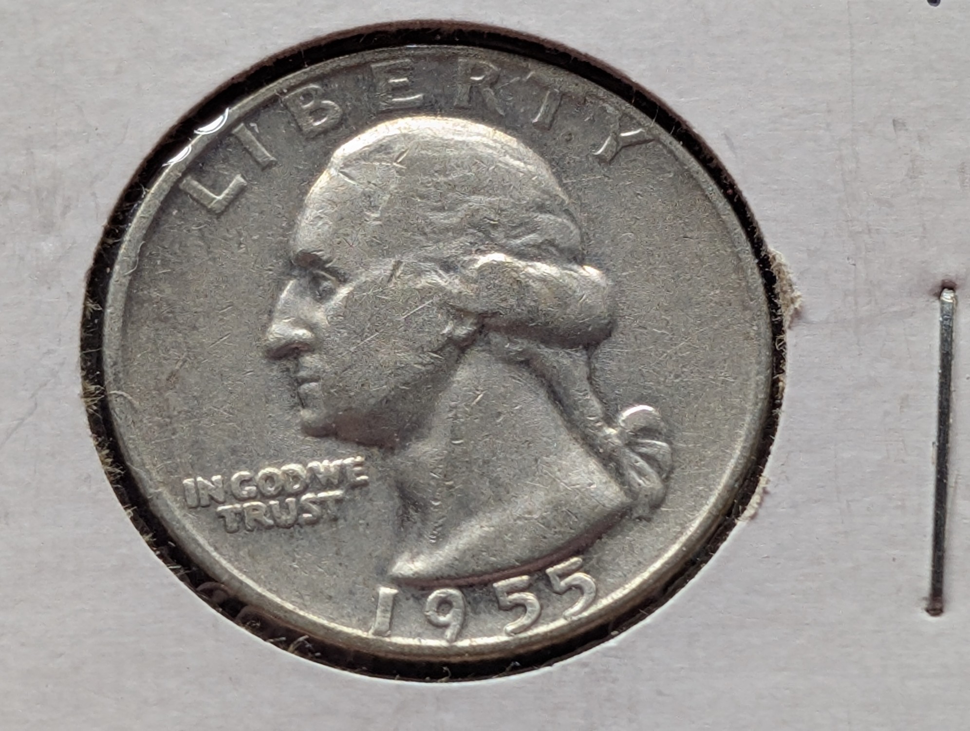 1955-D Washington 90% Silver Quarter