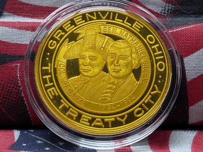 1994 200th Anniversary Of the Treaty of Greenville Colorized One Troy Oz. .999 Silver 