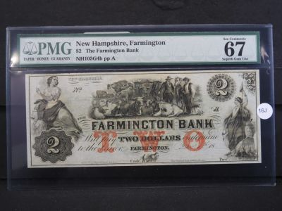 Two Dollar The Farmington Bank Superb Gem. Two Dollar The Farmington Bank Superb Gem