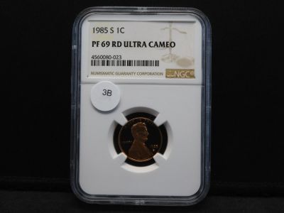 1985-S PROOF 69/RD NGC ULTRA CAMEO LINCOLN MEMORIAL CENT