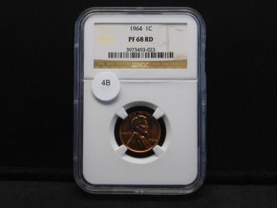 1964 PROOF 68/RD NGC LINCOLN MEMORIAL CENT