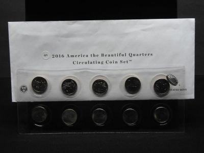 2016-S America The Beautiful Quarters Circulated Coin Set with 10 Coins