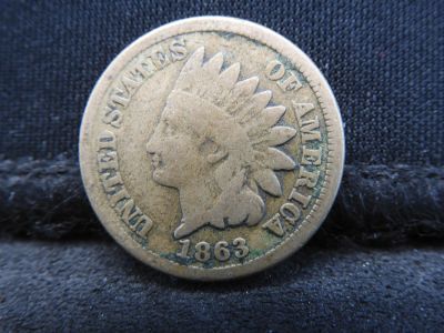 1863-CN Semi-Key Date Indian Head Cent. Civil War. 1863-CN Semi-Key Date Indian Head Cent. 