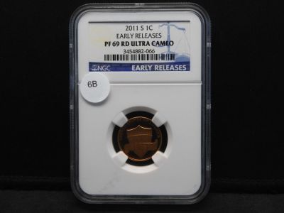 2011-S EARLY RELEASE PF 69/RD ULTRA CAMEO NGC LINCOLN SHIELD CENT