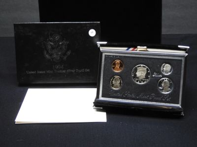 1994-S US Mint Silver Proof Set, Three 90% Silver Coins