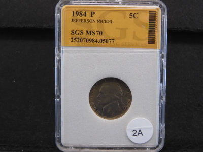 1984-P JEFFERSON NICKEL SGS MS70