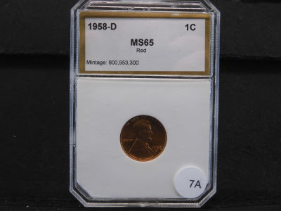 1958-D LINCOLN MS65 RED