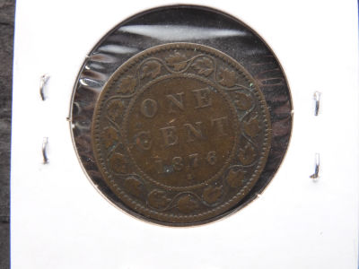 1876 H Canadian Large Cent