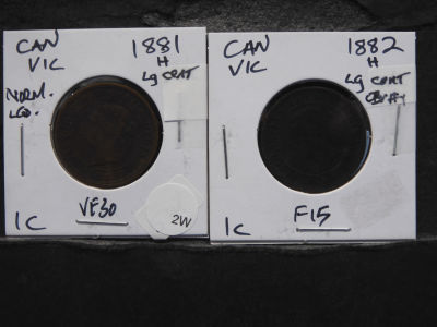 1881-H & 1882-H Canadian Large Cents