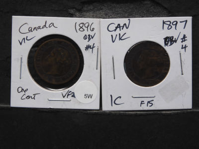 1896 & 1897 Canadian Large Cents