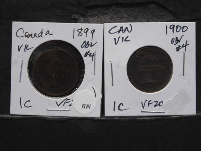 1899 & 1900 Canadian Large Cents