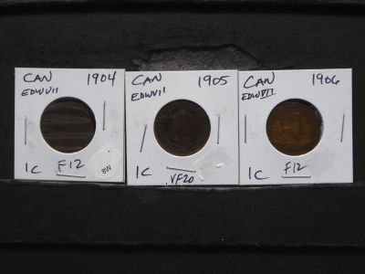 1904, 1905, 1906 Canadian Large Cents