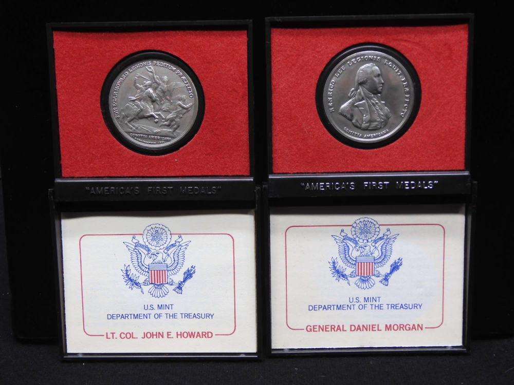2- America’s First Medals from the U.S. Mint. General Daniel Morgan and Lt. Col. John E. Howard.