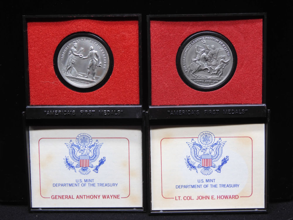 2- America’s First Medals from the U.S. Mint. John E. Howard and General Anthony Wayne.