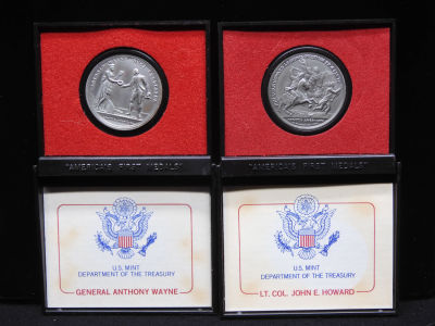 2- America’s First Medals from the U.S. Mint. John E. Howard and General Anthony Wayne.