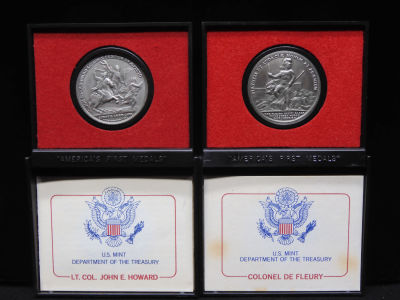 2-America’s First Medals from the U.S. Mint. Colonel De Fleury and LT. CO. John E. Howard.
