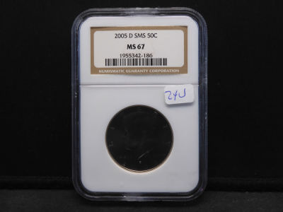 2005-D NGC SMS MS67 Kennedy Half Dollar with Special Satin Finish.