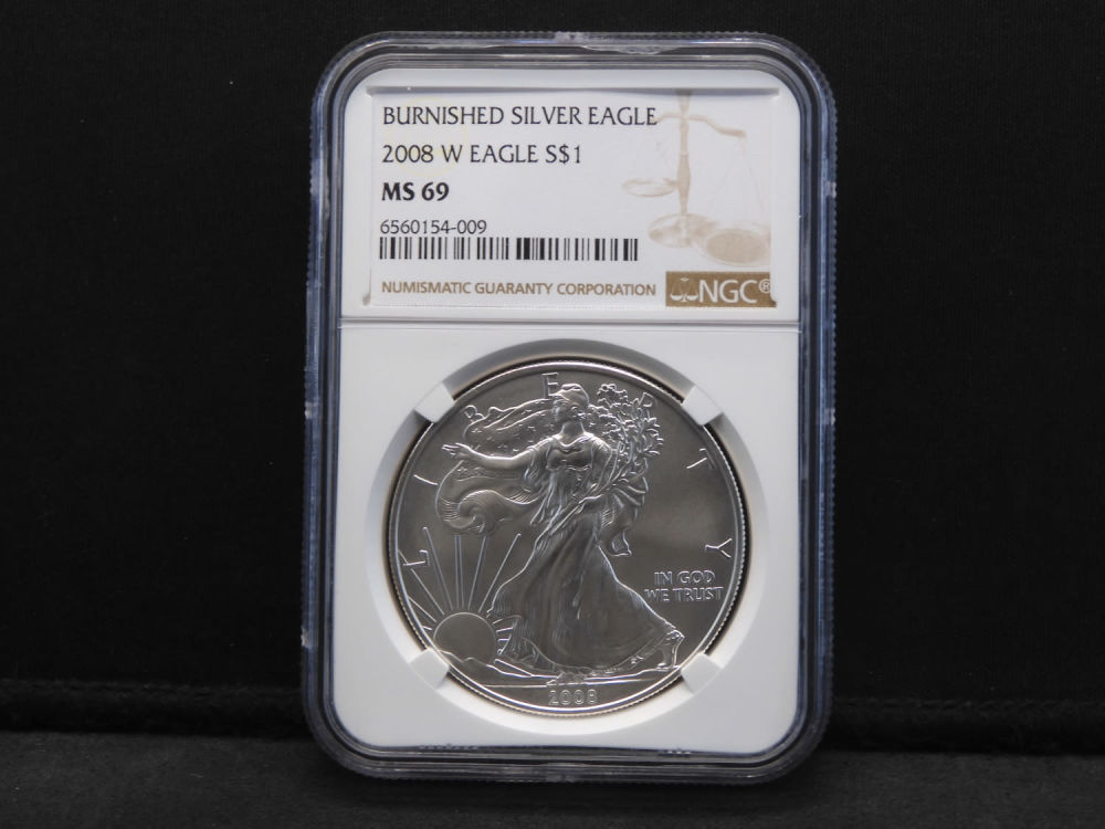 2008-W Burnished American Silver Eagle -NGC MS69 - Near Perfect in Grade!!