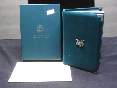 1997-S U.S. Botanic Garden Prestige 6 Coin Proof Set w/1997-P 90% Silver $1 OGP