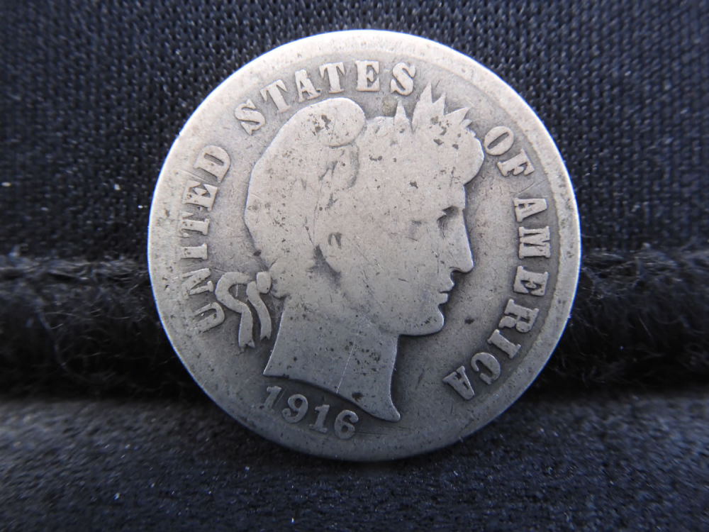 1916-S Barber Dime