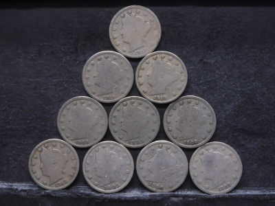 (10) Mixed Date Liberty Head V Nickels