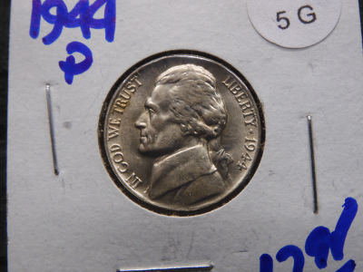 1944-P Silver Jefferson Nickel AU/BU++
