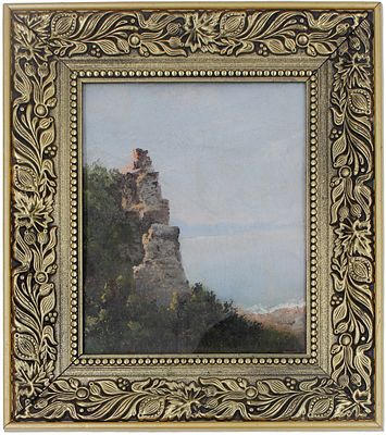 Соловьев Н. - Прибрежный пейзаж. 1889 г. Холст, масло Размер 24 &times; 19,8 см На оборотной стороне 