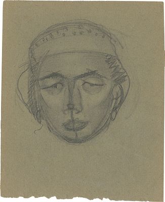 Сатонина Галина Ивановна - Женский портрет. 1920-1930- е гг. Бумага, графитный карандаш Размер 17 х 