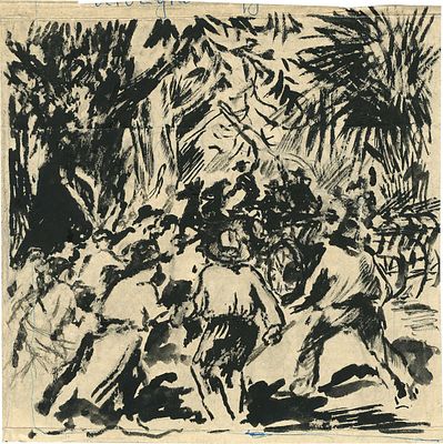 Бехтеев Владимир Георгиевич - Эскиз иллюстрации к неизданной книге Ч. Робертса &laquo;Освободитель 