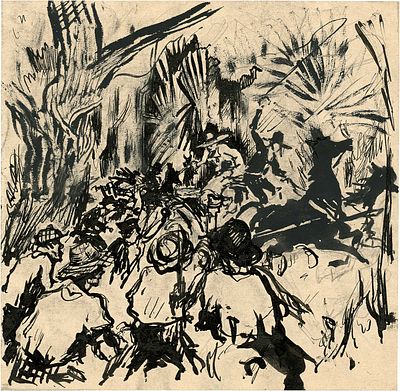 Бехтеев Владимир Георгиевич - Эскиз иллюстрации к неизданной книге Ч. Робертса &laquo;Освободитель 